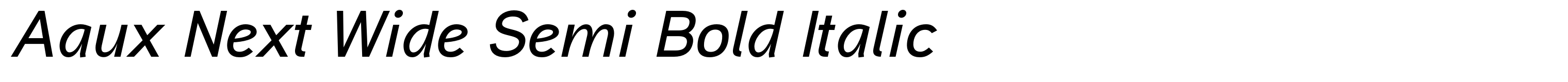 Aaux Next Wide Semi Bold Italic